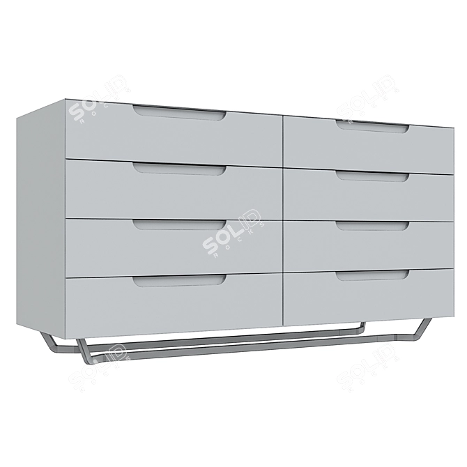 Modern Wood Chest of Drawers 3D model image 5