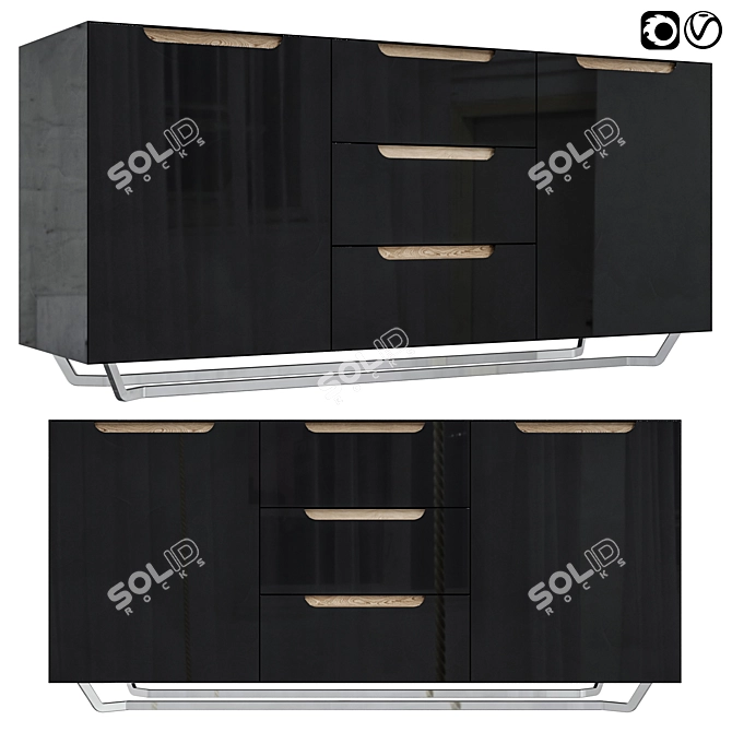 Modern Curbstone with Take & Live Design 3D model image 1