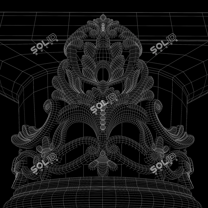 Modern Column Set with Arc Design 3D model image 4