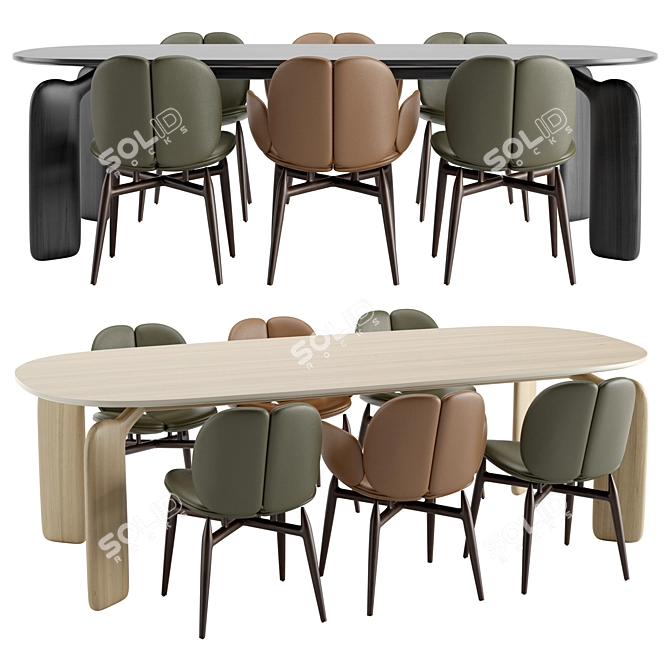 Roche Bobois PULP Dining Set 3D model image 1