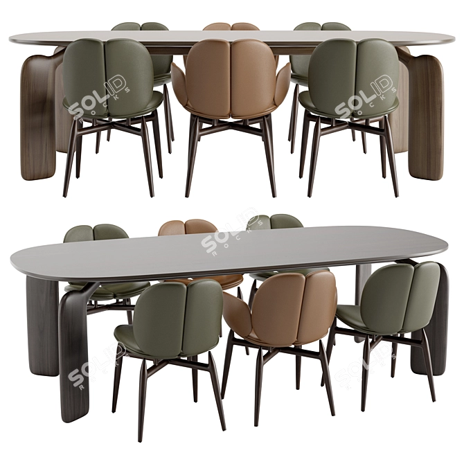 Roche Bobois PULP Dining Set 3D model image 2