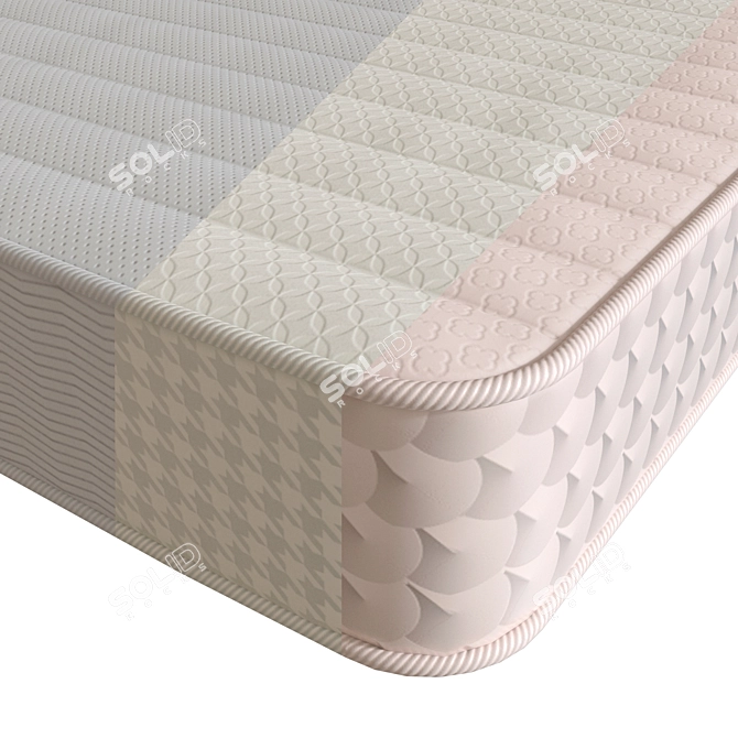 Luxury Queen Contour Mattress 3D model image 4