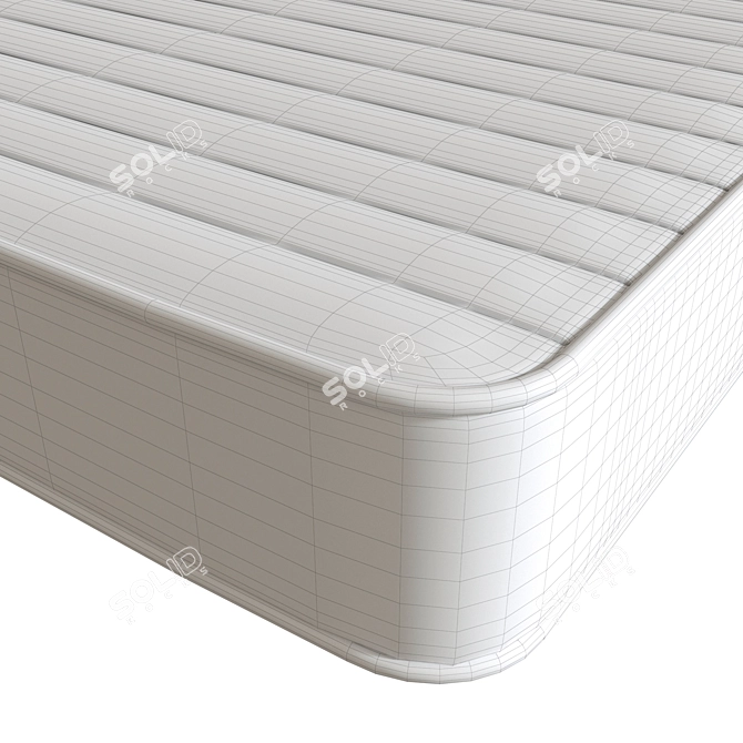 Luxury Queen Contour Mattress 3D model image 5