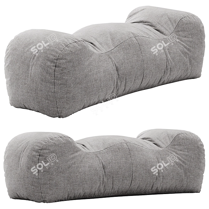 Cozy Comfort Bean Bag Sofa 3D model image 4