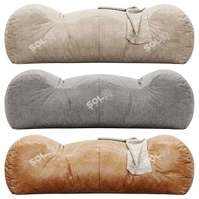 Cozy Comfort Bean Bag Sofa 3D model image 7