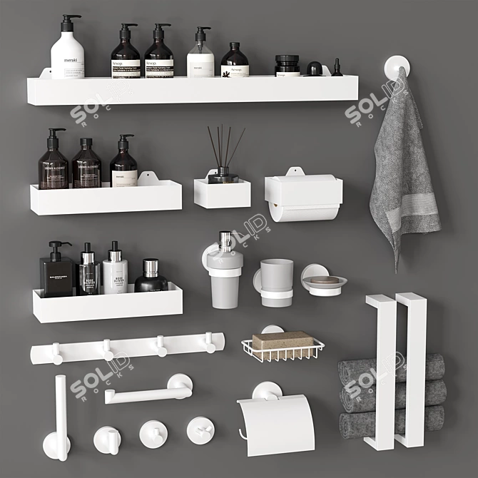 All-in-One Bathroom Set 3D model image 1