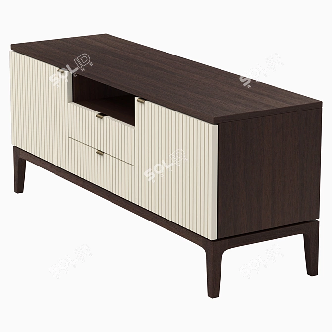 Elegant TV Cabinet with Customizable Finish 3D model image 3
