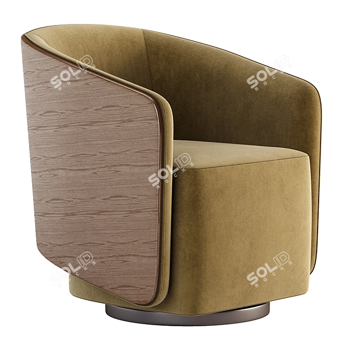 Padova Modern Armchair 3D model image 1