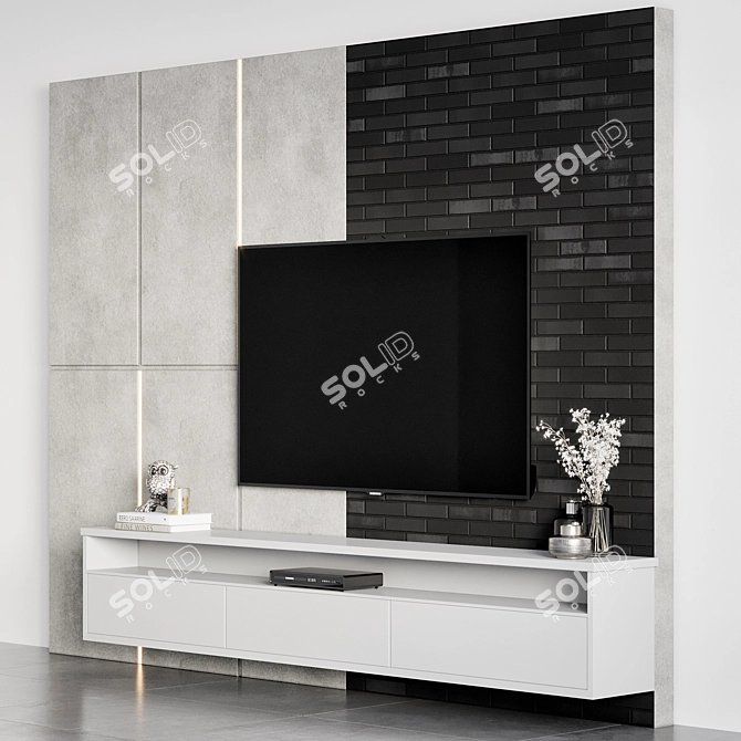 Sleek TV Wall Mount | High Quality 3D model image 3