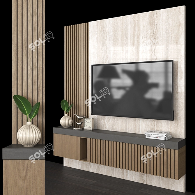 Modern TV Wall Set110 - Stylish and Functional 3D model image 3
