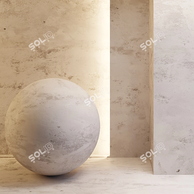 Elegant Decorative Plaster 3D model image 1