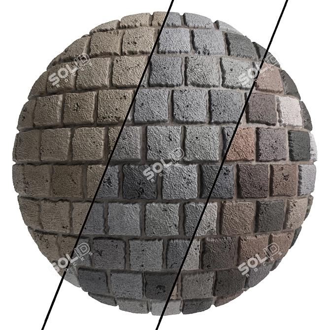 Wild Slate Stone Wall Decor 3D model image 1