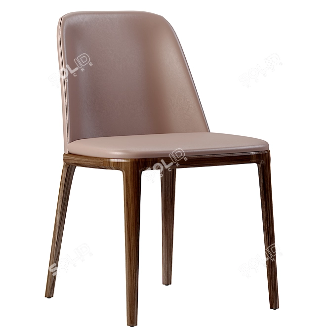 Elegant Grace Chair: Stylish Seating Solution 3D model image 1