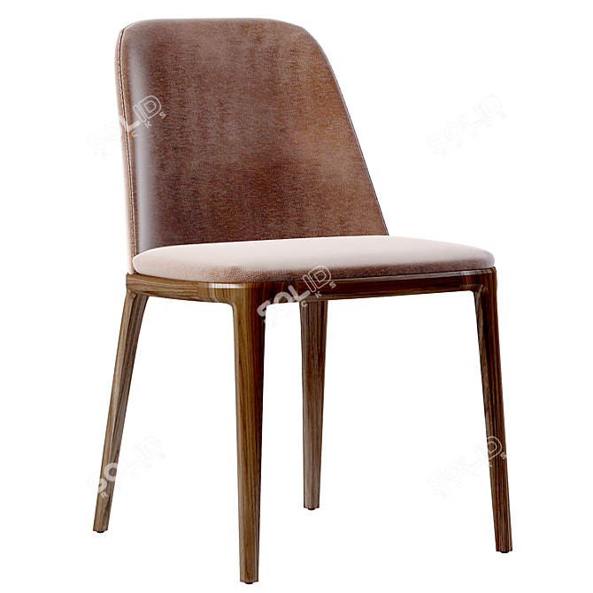 Elegant Grace Chair: Stylish Seating Solution 3D model image 2