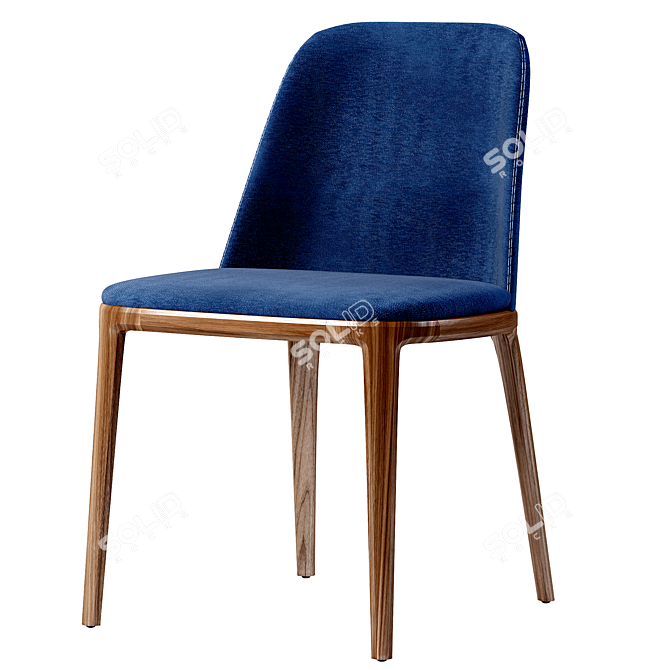 Elegant Grace Chair: Stylish Seating Solution 3D model image 3