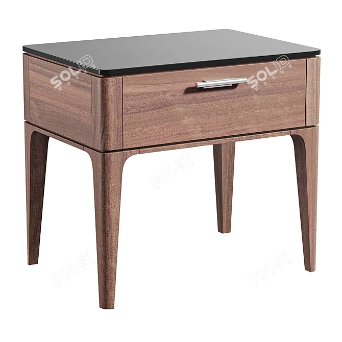 Sleek and Stylish TOSCONOVA LUNGARNO Nightstand 3D model image 1