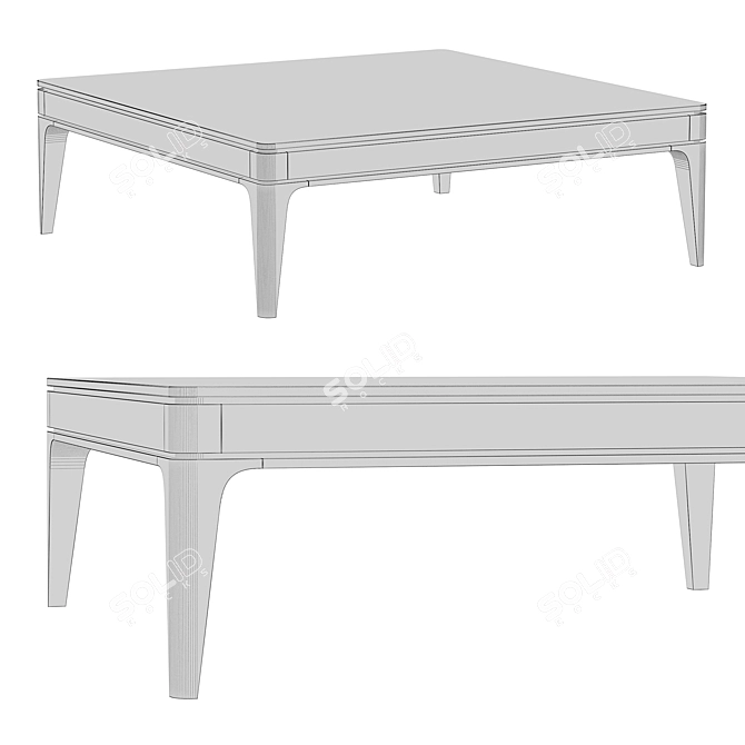 Elegant TOSCONOVA LUNGARNO Small Table 3D model image 2