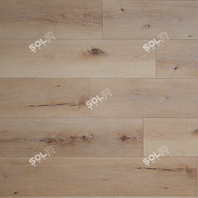 Gossamer Oak Plank Flooring 3D model image 3