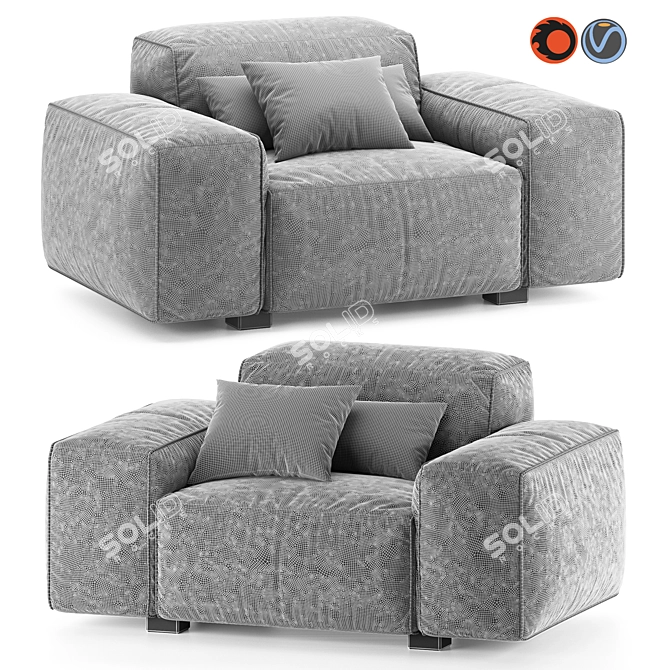 Cozy Rencontre Armchair by Giopagani 3D model image 2