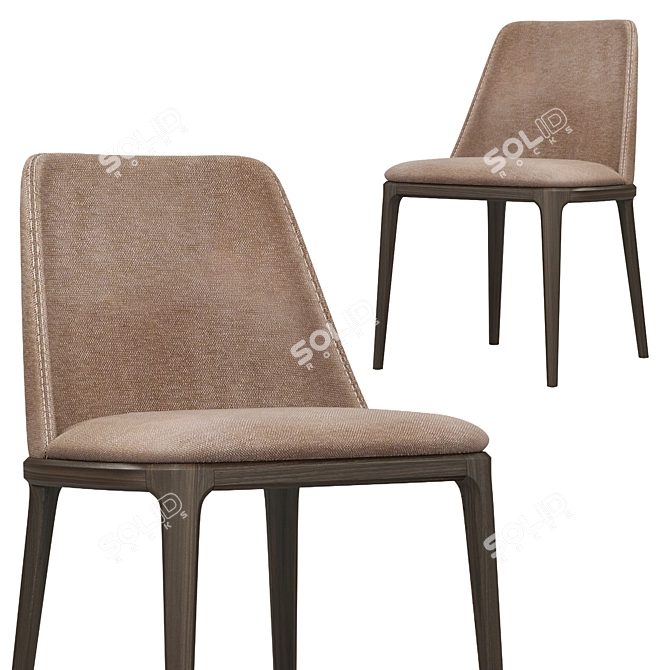 Elegant Grace Poliform Chair 3D model image 4