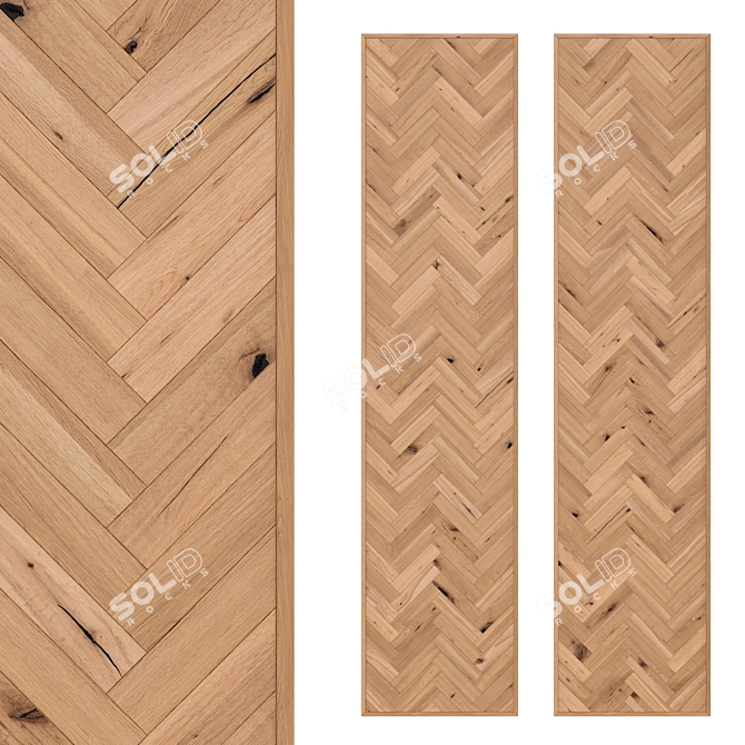 Pasilla Pine Handcrafted Decor Panel 3D model image 1
