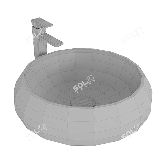 Title: Modern BelBagno BB1065 Countertop Washbasin 3D model image 2