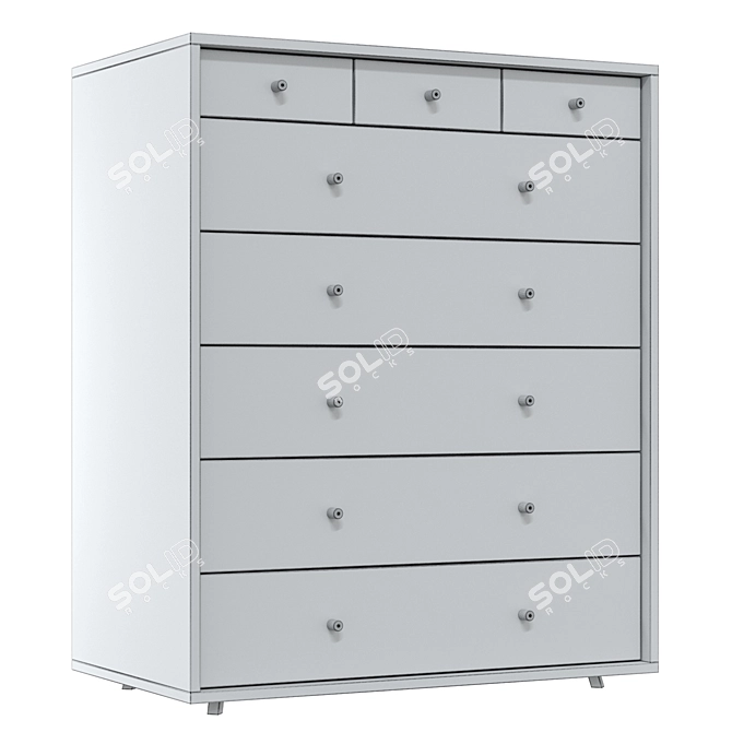 Modern Chest of Drawers: D2 02 3D model image 2