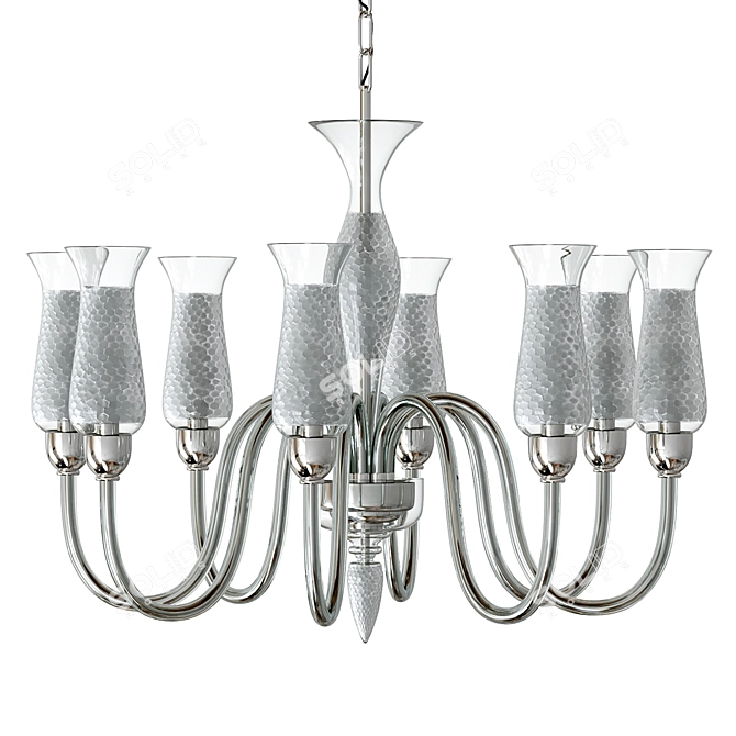 Elegant Opus K Chandelier 3D model image 2