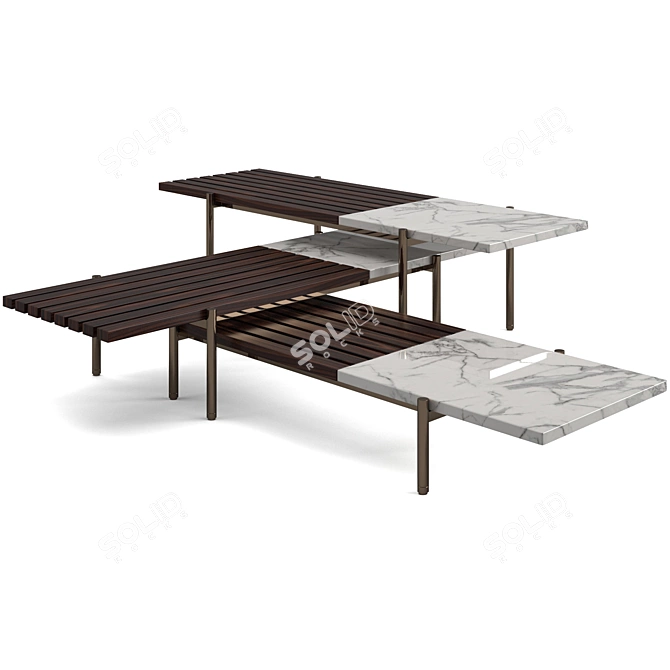 Modern Minotti Superquadra Coffee Tables 3D model image 2