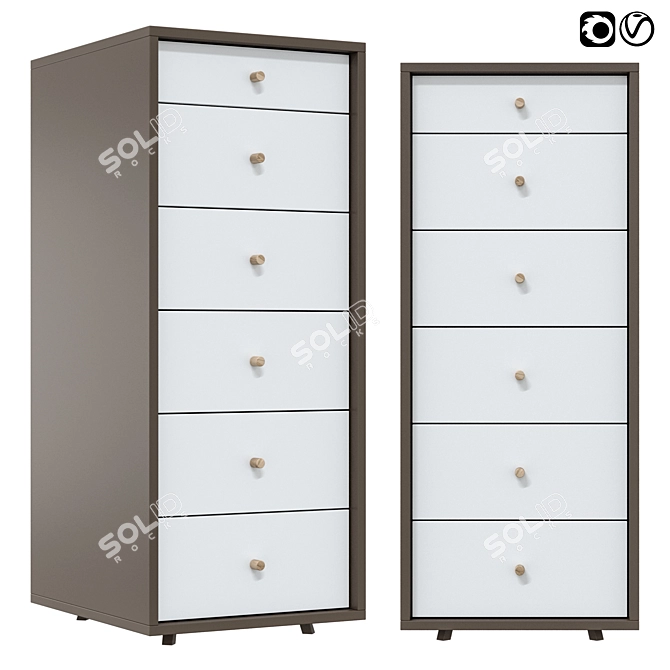 Stylish Chest of Drawers for Organized Living 3D model image 1