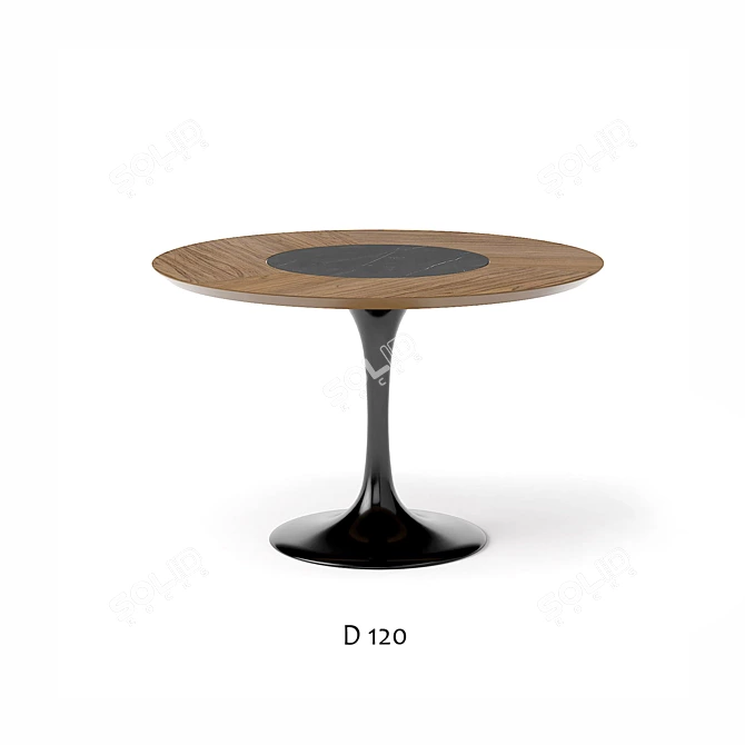 Apriori T Oval Dining Table 3D model image 4