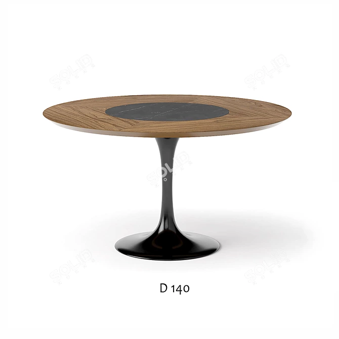 Apriori T Oval Dining Table 3D model image 5