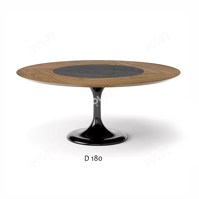 Apriori T Oval Dining Table 3D model image 2