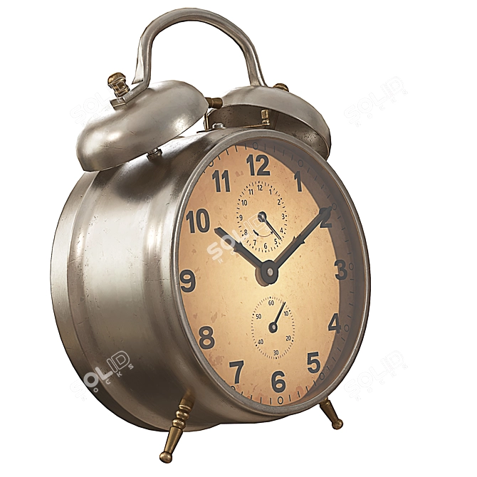 Sleek Modern Alarm Clock 3D model image 2