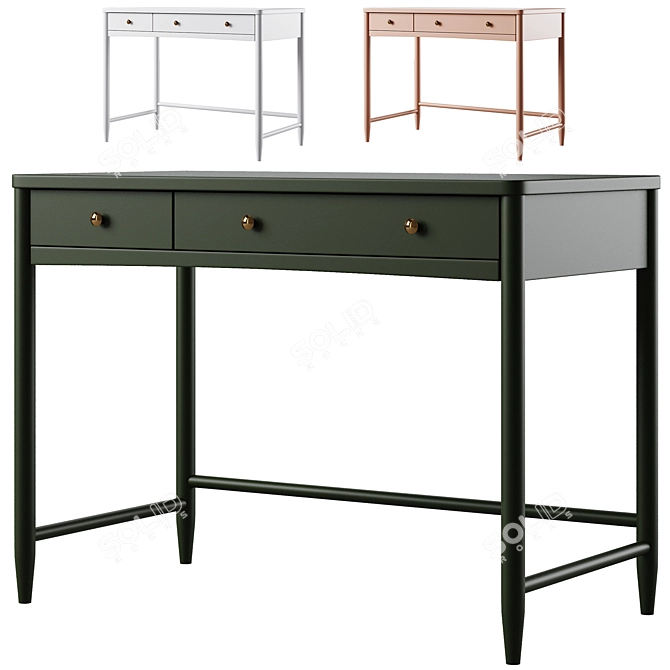 Hampshire Kids Desk - Stylish and Functional 3D model image 1