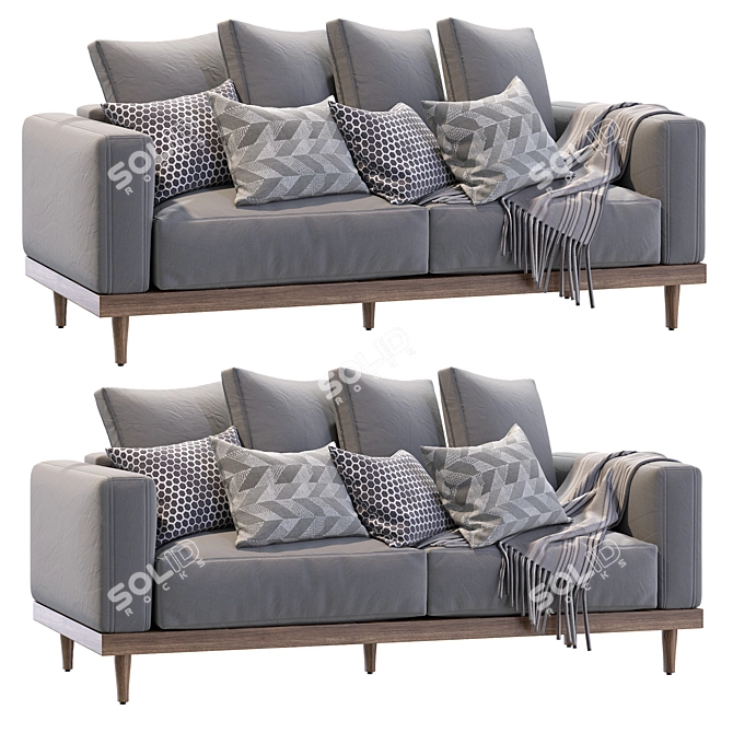 Modern West Elm Newport Sofa 3D model image 1