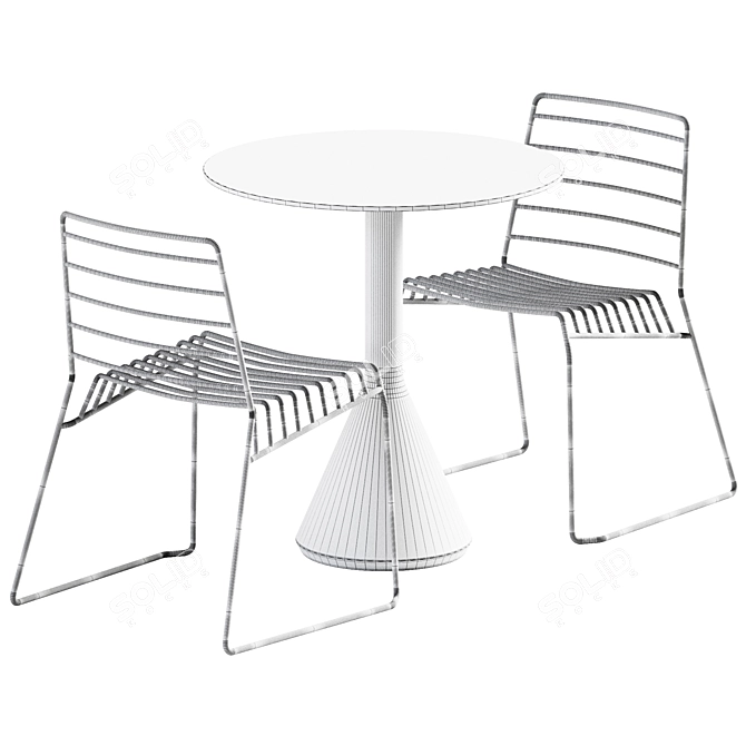 Outdoor Design Set: Palissade Cone Table & B-Line Park Chair 3D model image 2