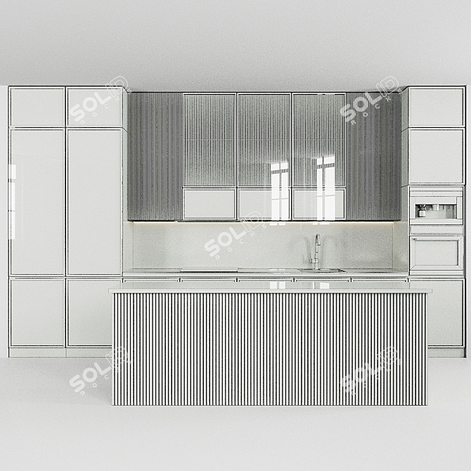 Modern Kitchen 3D Model 3D model image 5