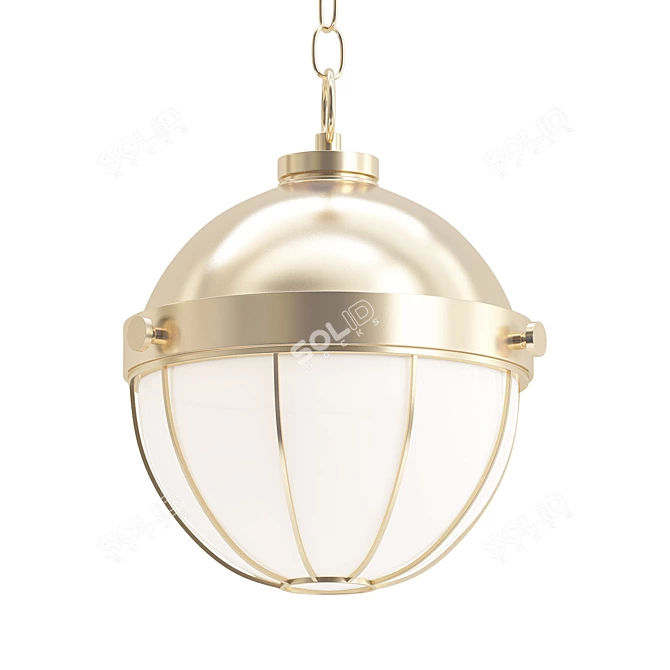 Elegant Old Bronze Pendant Light 3D model image 1