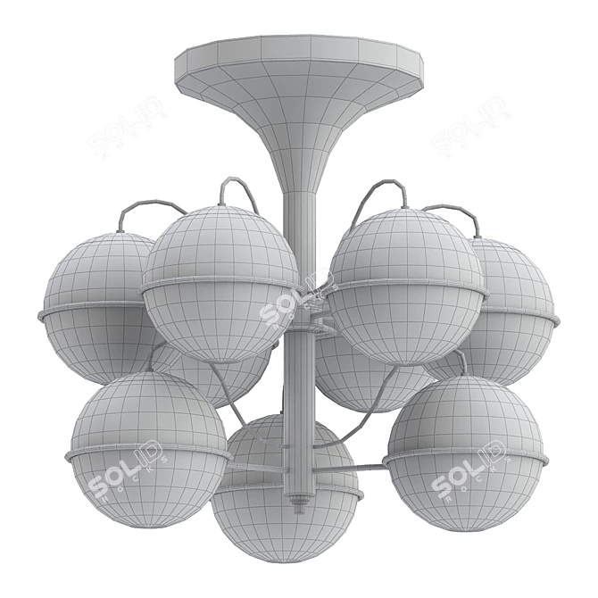 Vintage Sarfatti 1960s Ceiling Lights 3D model image 2