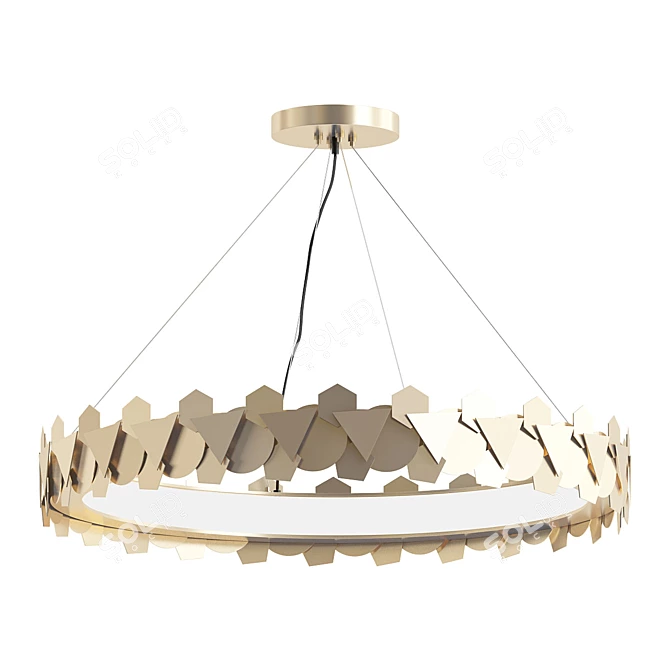 Sleek and Modern NOLA Pendant Light 3D model image 1