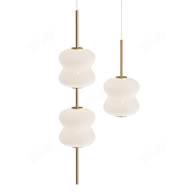 Title: Elegant LED Pendant Lamp 3D model image 1