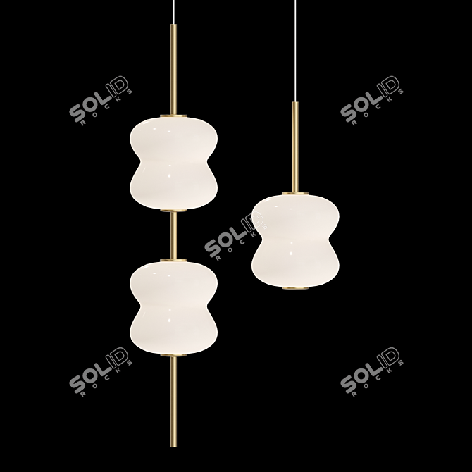 Title: Elegant LED Pendant Lamp 3D model image 2