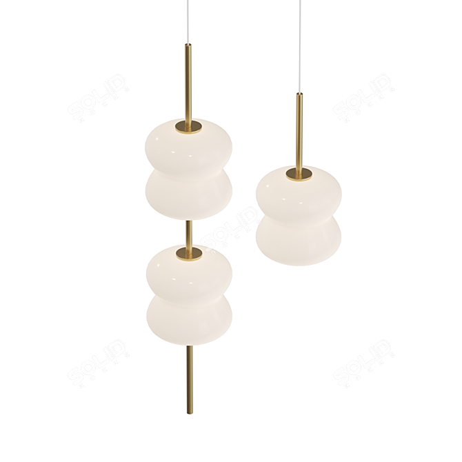 Title: Elegant LED Pendant Lamp 3D model image 4