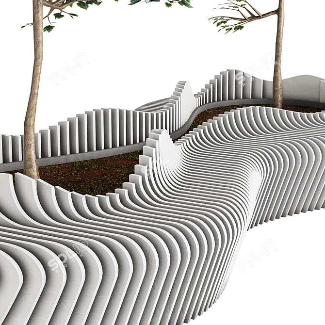 Modern 2015 Urban Furniture 3D model image 3