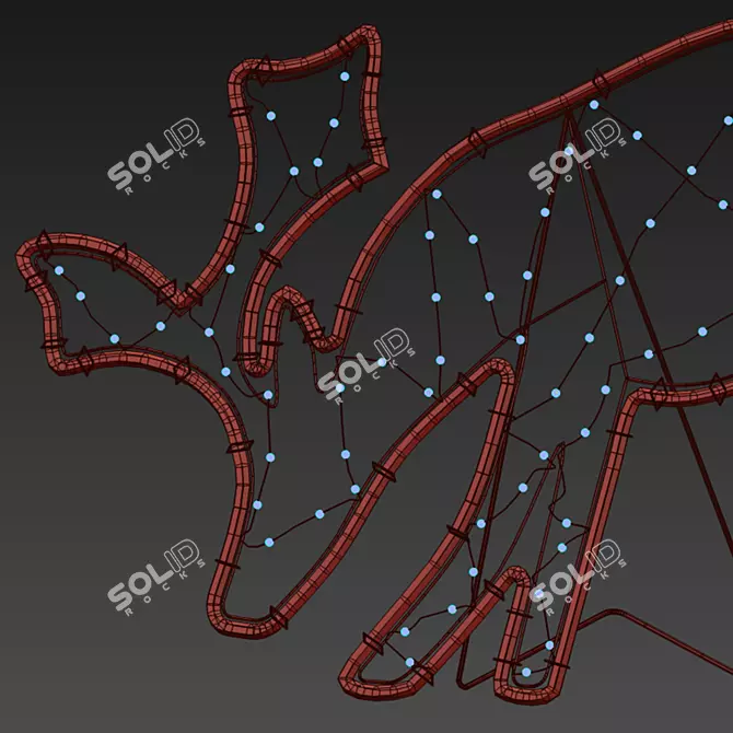  Illuminated LED Deer Figures 3D model image 5