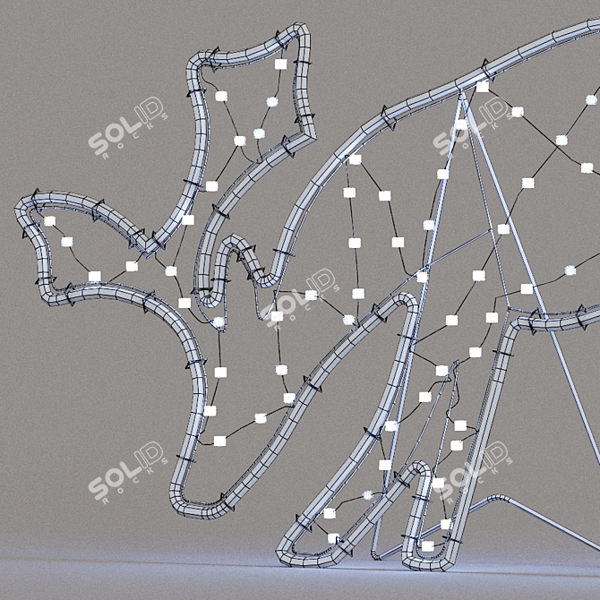  Illuminated LED Deer Figures 3D model image 12