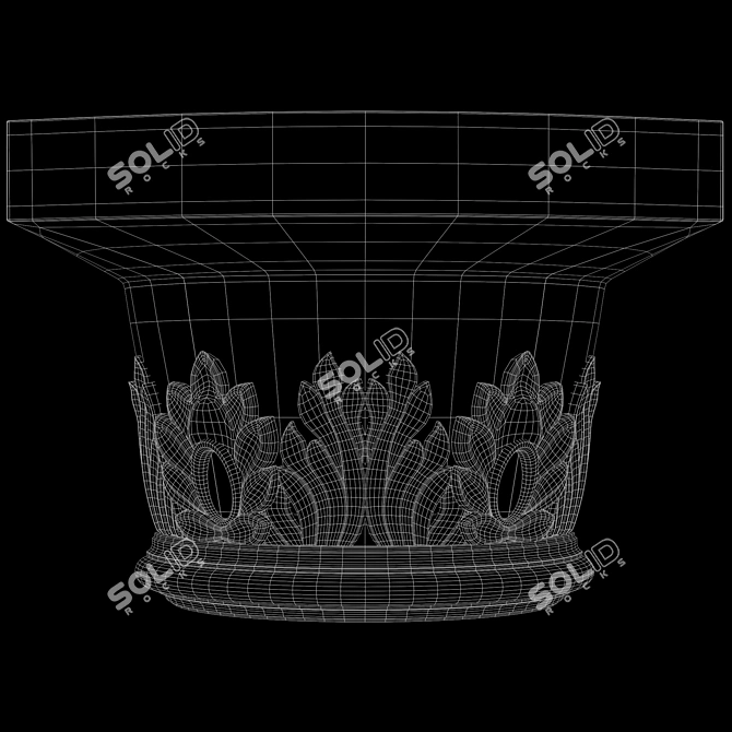 Modern Arc Column Set 3D model image 4