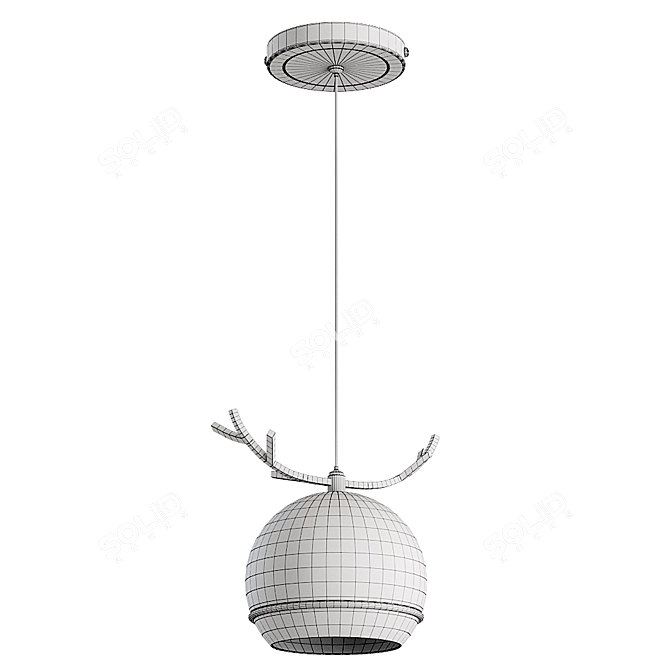 Elegant Wendy Pendant Lamp by Lampatron 3D model image 5