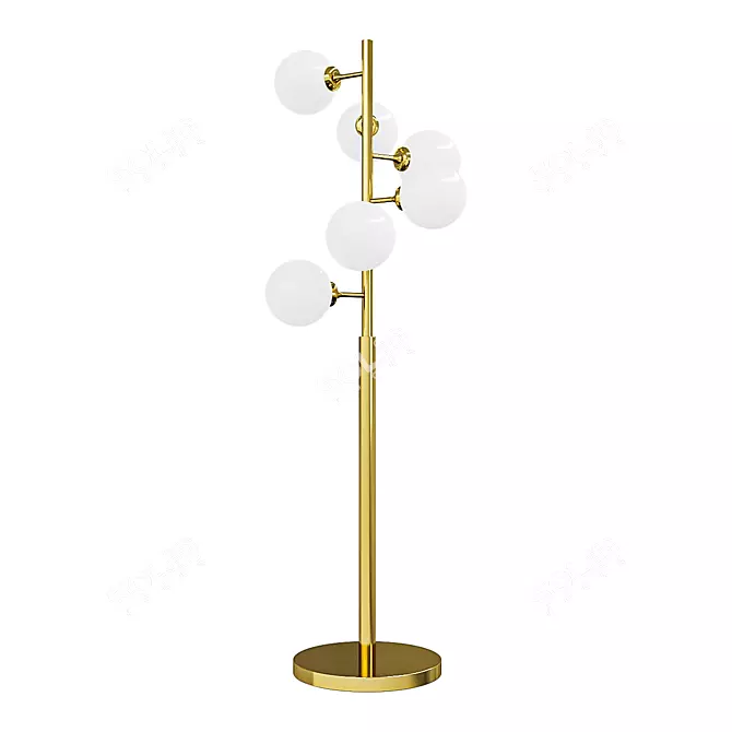 Elegant Floor Lamp by Kink Light 3D model image 1